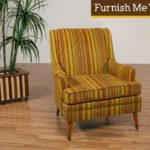 Funky Fabric Striped Retro Arm Chair