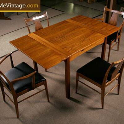 Small Danish Teak Draw Leaf Dining Table