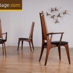 Mid Century Modern High Back Dining Chairs