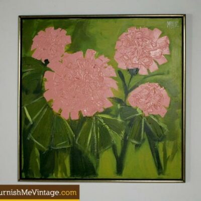 Mid Century Modern McCaine Flower Painting