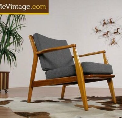 Retro Danish Style Lounge Chair Swoop Top