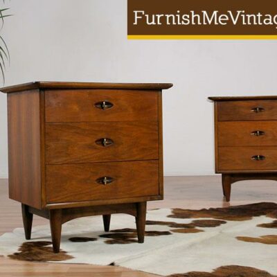 2 Mid Century Modern Kent Coffey Nightstands