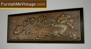Mid Century Modern Asian Landscape Painting