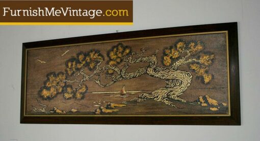 Mid Century Modern Asian Landscape Painting