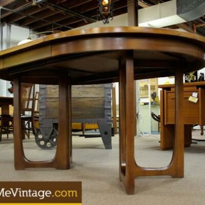 Mid Century Modern Arched Pedestal Dining Table