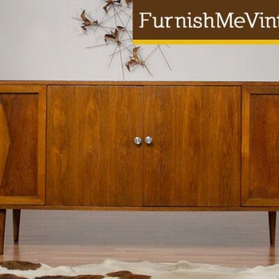 Long Mid Century Modern Diamond Credenza