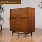 Mid Century Modern Tableau High Boy Dresser