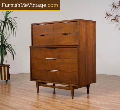 Mid Century Modern Tableau High Boy Dresser