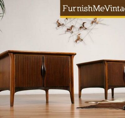 2 Mid Century Modern Side Table Cabinets