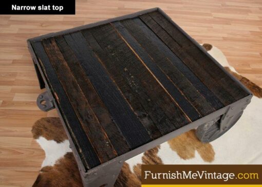 Industrial Cart Reclaimed Wood Coffee Table – (2) Available