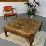 Huge Faux Alligator Skin Ottoman