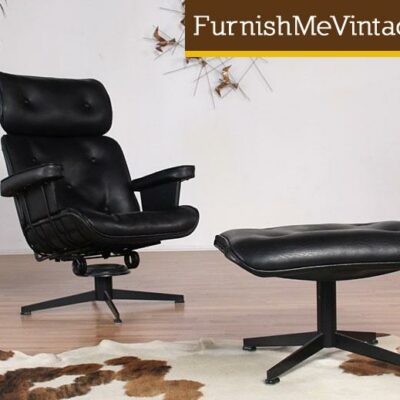 Retro Homecrest Lounge Chair with Ottoman