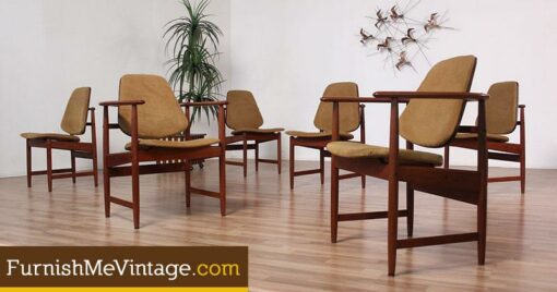 6 Hovmand Olsen Danish Teak Dining Chairs