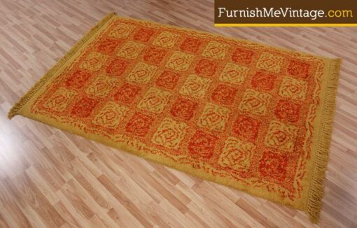 Mid Century Modern Large Wool Area Rug