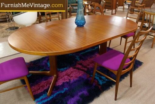 Vejle Stole Danish Teak Oval Dining Table