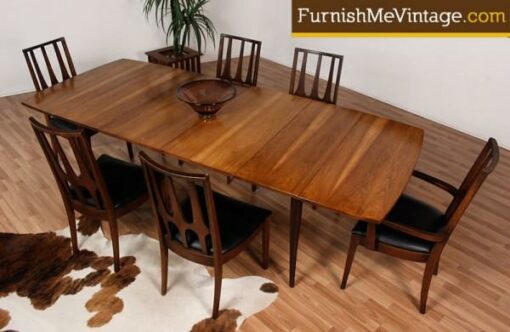 Long Mid Century Modern Walnut Dining Table