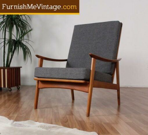 Restored Retro High Back Lounge Chair