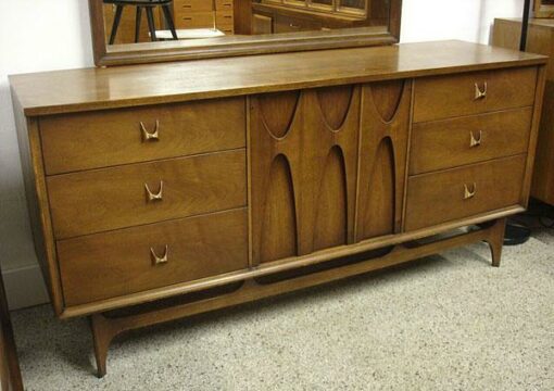 Broyhill Brasilia Triple Dresser Vintage 1960s Modern