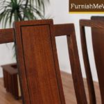 High Back Walnut Retro Dining Chairs