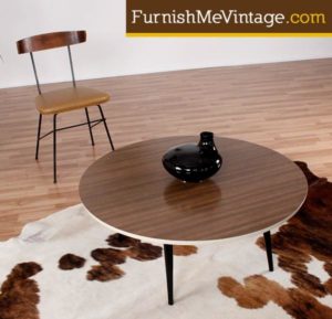 Retro Circular Formica Coffee Table