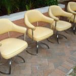 Retro Chrome Swivel Chairs Set of 4