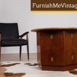 Retro Round Lane Acclaim End Table Cabinet