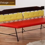 Mid Century Modern Wrought Iron Bench