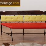 Mid Century Modern Wrought Iron Bench