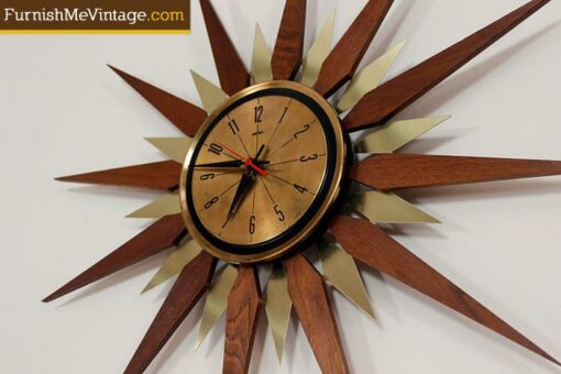 Mid Century Modern Starburst Clock