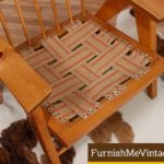 3 Matching Solid Pine Retro Arm Chairs