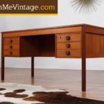 Vintage Danish Teak Desk Bookcase Back