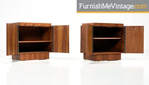 Pair of Original Vintage Canadian Brutalist Nightstands