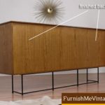 Mid Century Modern Large Wrought Iron Base Sideboard