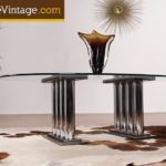 Post Modern Polished Gun Metal Coffee Table