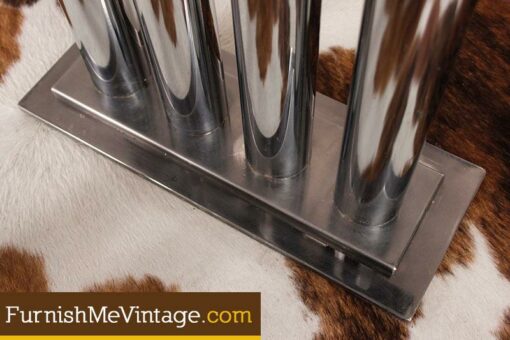 Post Modern Polished Gun Metal Coffee Table