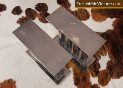 Post Modern Polished Gun Metal Coffee Table