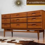 Mid Century Modern Blond Triple Dresser