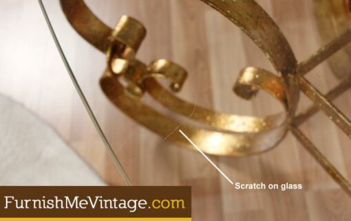 Vintage Hollywood Regency Gold Coffee Table