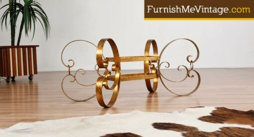 Vintage Hollywood Regency Gold Coffee Table