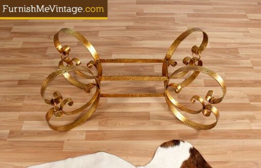 Vintage Hollywood Regency Gold Coffee Table