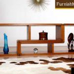 Expanding Danish Teak Console Table with Shelving