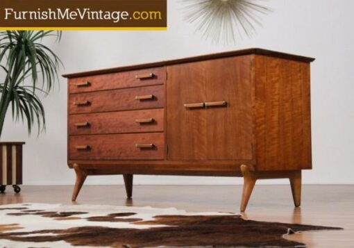 Wood Handle Mid Century Modern Credenza