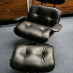 Eames Style Lounge Chair with Ottoman Vintage