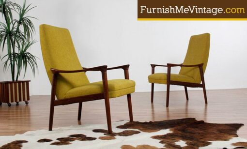 2 Mid Century Modern Norwegian Lounge Chairs