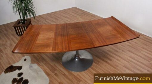 Huge Mid Century Modern Boomerang Teak Desk