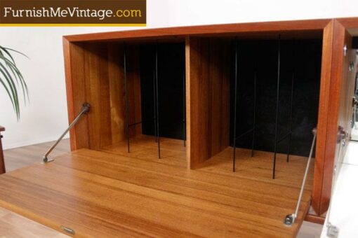 Long Danish Teak Credenza on Tulip Bases