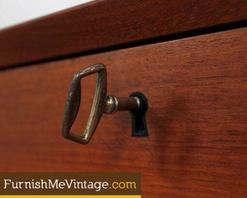 Long Danish Teak Credenza on Tulip Bases