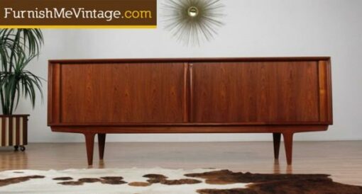 Long Mid Century Modern Danish Teak Credenza