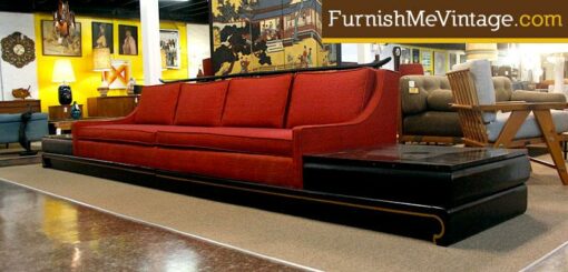 Super Long Mid Century Asian Platform Sofa