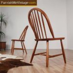 Vintage Danish Teak Spindle Back Chairs